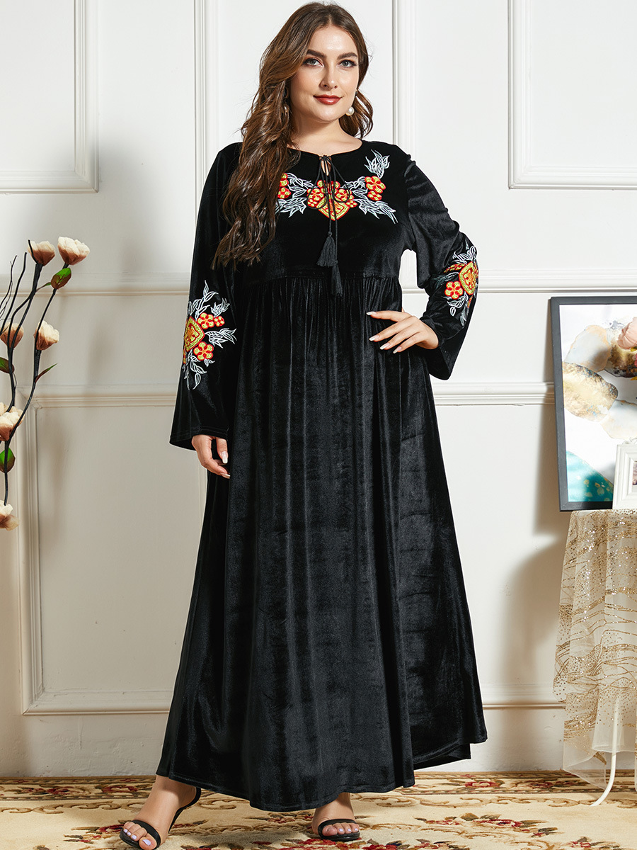  Arabic Printing Islamic Clothing Thobe Dubai Women Fashion Cotton Burka Plus Size Muslim Jilbab Jalabiya Modern 2022 Burqa Kaftan Modest Maxi Dress Abaya