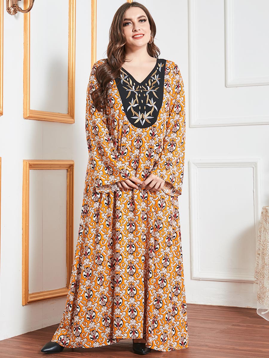  Islamic Clothing Vetement Femme Embroidery Dubai Turkish Prayer Clothes Robe Femme Musulman Modest Vêtements Women Kebaya Maleisie Borka Maxi Dress Abaya