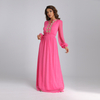 2022 Muslim Pink Waist Elegant Dress Long Skirt Abaya