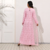 2022 New Style Elegant Solid Color Perspective Sense 3D Embroidered Muslim Two-piece Set