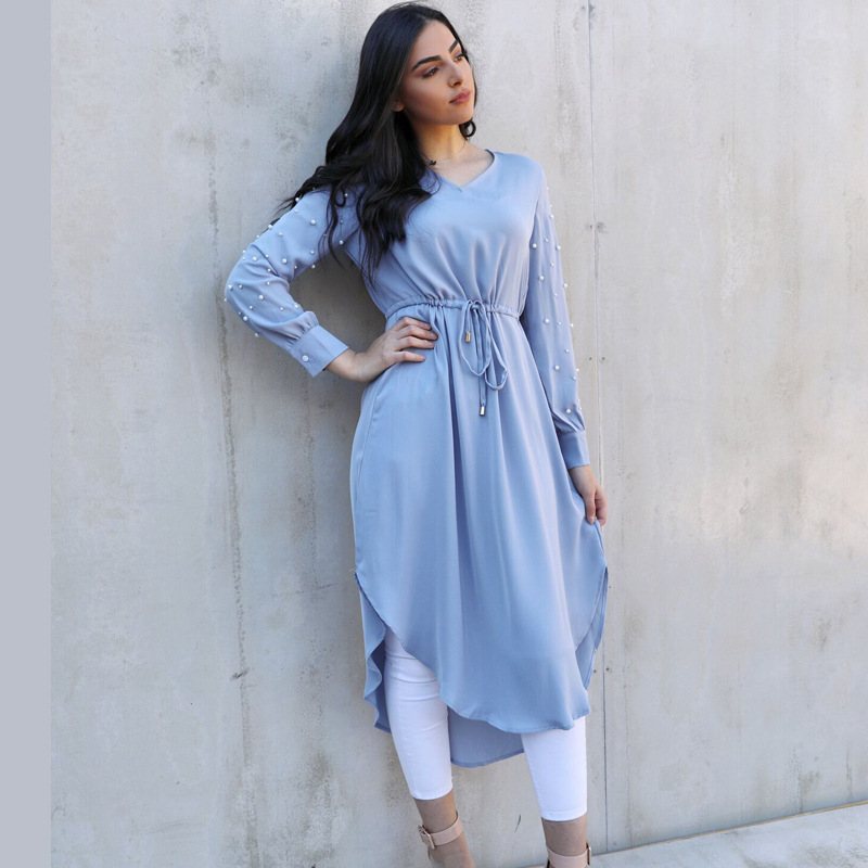 2022 Malaysia New Arabic Design Dubai Islamic Modern Casual Women Modest Shirt