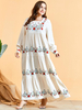  Robe Femme Musulman Borka Embroidery Kebaya Maleisie Women Vetement Femme Islamic Clothing Modest Prayer Clothes Turkish Vêtements Dubai Maxi Dress Abaya