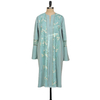 2022 Fashion Muslim Arabian Fresh And Elegant Pure Color Flower Embroidered Round Neck Short Jacket