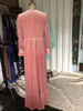 2022 Spring And Autumn New Middle East Four Side Velvet Muslim Pink Arab Women's Dress