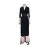 2022 Spring Summer Middle East Autumn Muslim Black Lace Up Elegant Velvet Coat