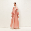 2022 Middle East Muslim Embroidery Wave Point CHIFFON FLOWER Cutting Women's Coat