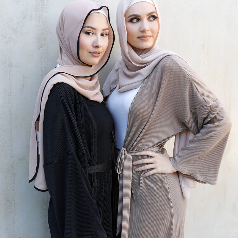 New Design Malaysia Arabic Robe Islamic 2022 Modern Women Salwar Kameez Casual Open Abaya