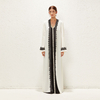 2022 Muslim Dubai Arabian Black Two-piece Milk Silk Chiffon Elegant Jacket