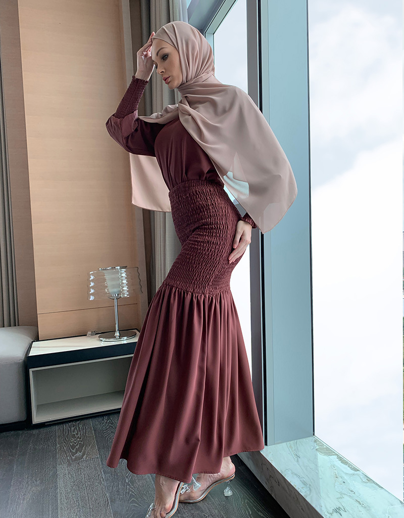 Wholesale Modest Fashion Middle East New Design Dubai Muslim Lady Sheath Dress Skirt