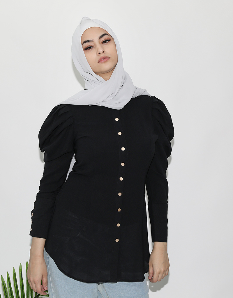 Women Arabic 2022 Malaysia New Dubai Modest Islamic Design Modern Casual Shirt