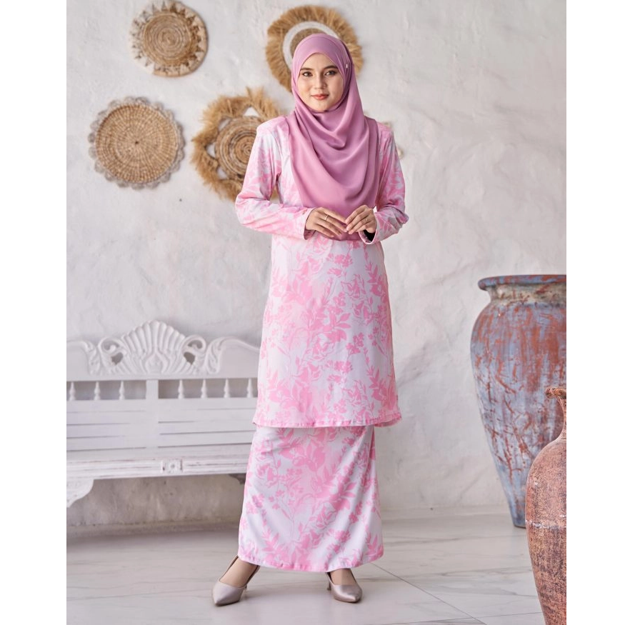 SIPO Eid 2024 Baju Raya Malaysia Baju Kurung Pahang Musulmane Perempuan Korean Moss Crepe Dress Modern Baju Kurung