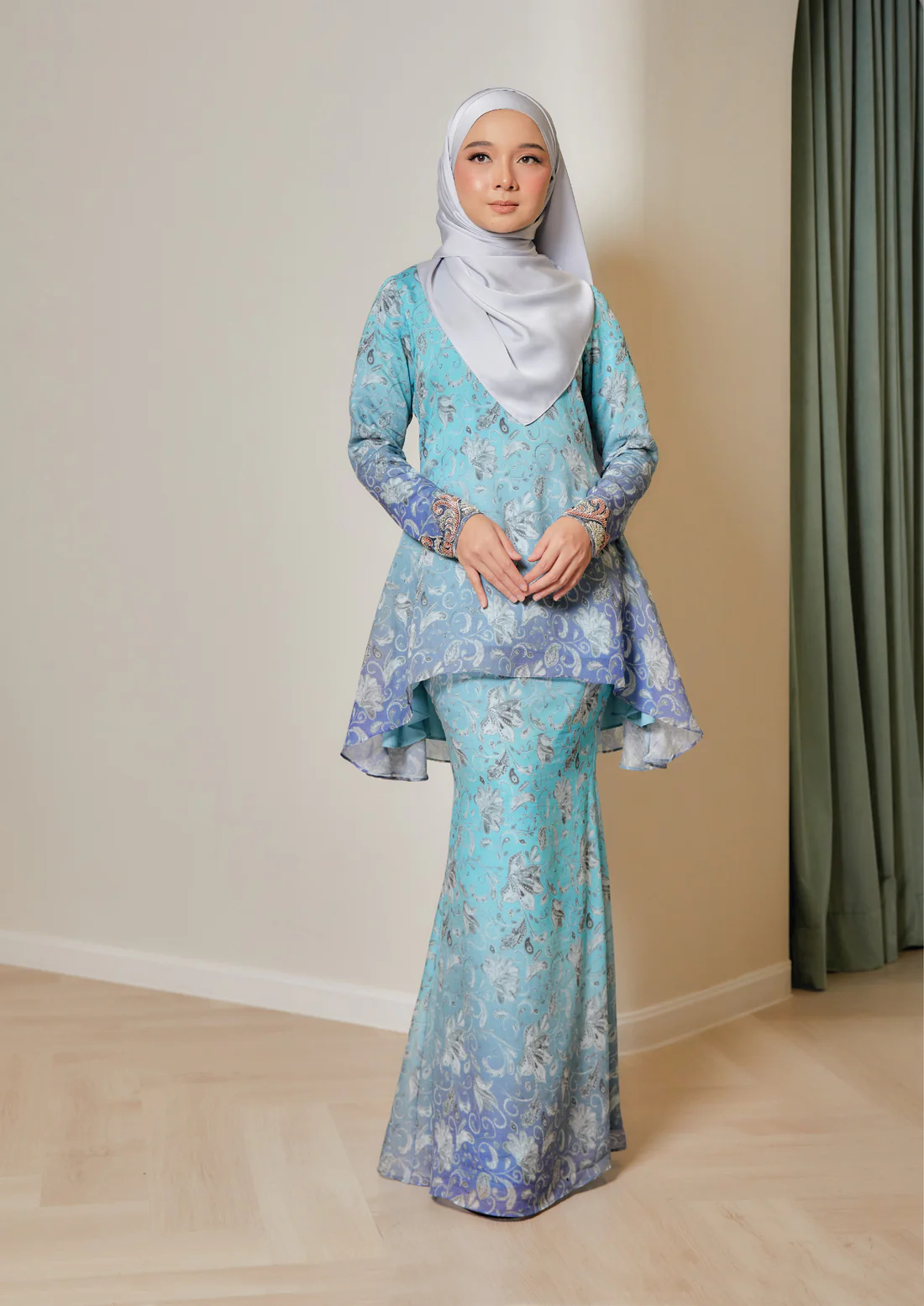 SIPO Eid Hot Selling Malaysia Baju Kurung Cotton Tencel with Full Lining Musulmane Women Dresses A-Line Kurung Cutting with Lace Modern Kurung