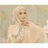SIPO Wholesale Custom Hijab Cotton Voile Tudung Fashion Muslim Bawal Digital Printed Scarf Square Hijab 115Cm Voile Fabric Luxury-CHERIE EDITION