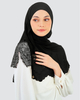 SIPO Fashion Muslim Malaysia Hijab Customize Premium Soft Chiffon Crepe Scarf Embroidery Sulam Shawl Lightweight Muslim Hijab