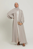 SIPO Solid Color Abaya Dubai Muslim Dresses Islamic Clothing Women EID Daily Simple Modest Wear