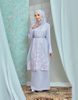 LILAC PURPLE Embroidery baju Kurung