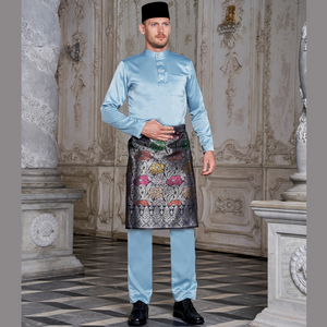  Customization Baju Melayu Tailored Fit Sky Blue