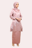 Kurung Pahang Baby Blue Lace Embroidery Design 