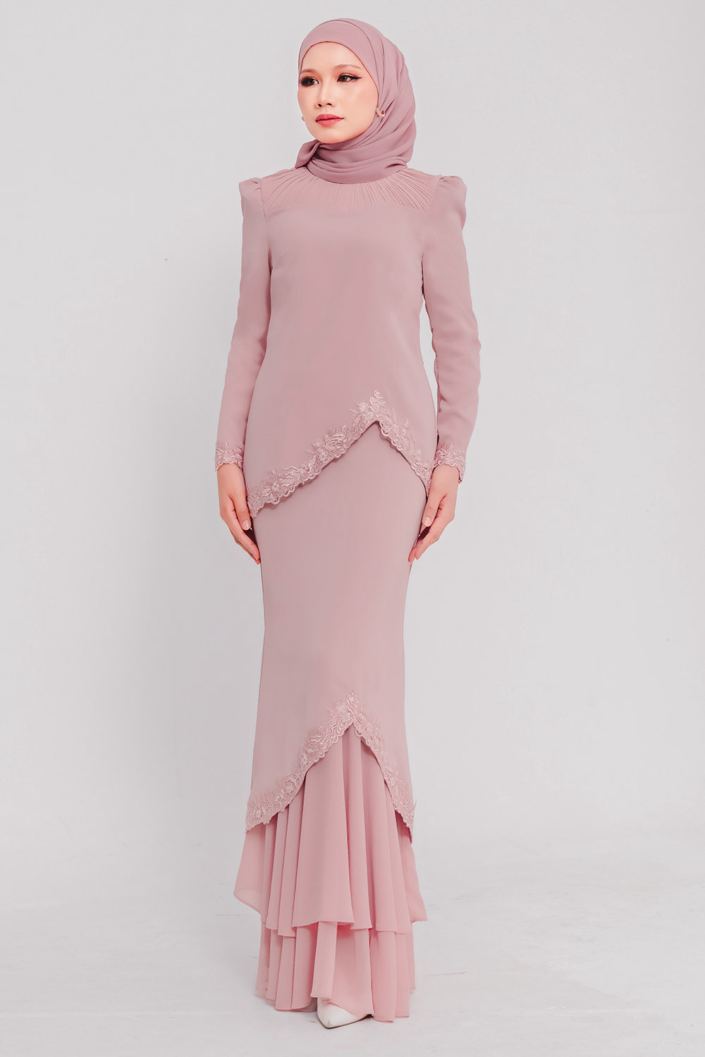 SIPO Hot Selling Malay Style Baju Kurung Wholesale in Vietnam Full Embroidery Muslim Women Dress