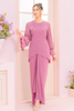 SIPO High Quality Factory Price OEM ODM Malaysia Baju Kurung Mini with Scallop Embroidery And Pleated Sleeve