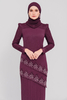 SIPO 2024 Eid 2024 Raya Custom Factory Malaysia Baju Kurung Full Beaded Lace Muslim Dress for Women