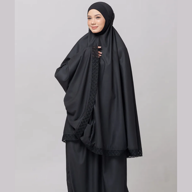 SIPO 2024 New Design Malaysia Prayer Dress Premium Japaneese Cotton Telekung Prayer Dress with Lace