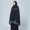 SIPO New Arrival Women's Telekung Soft Cotton Prayer Set Primrose Flowers Embroidery Design for Malaysia Women