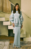 SIPO 2024 Latest Balloon Sleeves Full Polyester Embroidery Lace Kurung Malaysia Baju Kurung Modern Muslim Dress for Women 