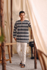 SIPO Contemporary Men's Batik Kurta Key-Hole Neckline And Button Detail Eid Malaysia Kurta