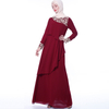 Chiffon Lace Matching Muslim Islamic Abaya Maxi Dress Modest Dress