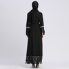 Soft Lace Swing Long Sleeves Open Abaya Turkish Women Islamic Clothing Muslim Dresses
