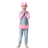 Kids Color Stitching Long Sleeve Islamic Muslim Three-Piece Swimsuit Swimwear