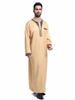 Traditional Summer Long Sleeve Muslim Islamic Clothing Robe Arab Thobes Men Daily Wear