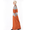 Button Muslim Sportswear Contrast Striped Set Islamic Clothing For Women
