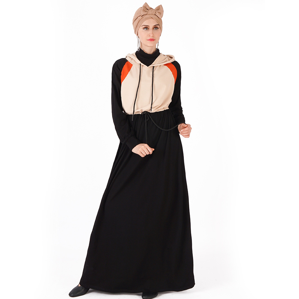 High Quality Spring Season Long Sleeve Muslim Women Gem Abaya Islamic Clothing (9)