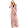 New Fashionable Turkish Islamic Cardigan Robe Slim Slim Waist Waist Muslim Open Abaya
