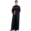Amazon Hot Sale Pure Color Modest Full Length Round Collar Man Thobe