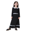 New Design Doll Collar High Elastic Muslim Islamic Kids Causal Clothing Dress Girls Abaya