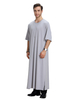 Middle East Pure Color Modest Full Length Round Collar Man Thobe