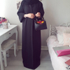New Arrival Arabic Front Open Abaya Long Sleeves Pure Color Elegant Cardigan 