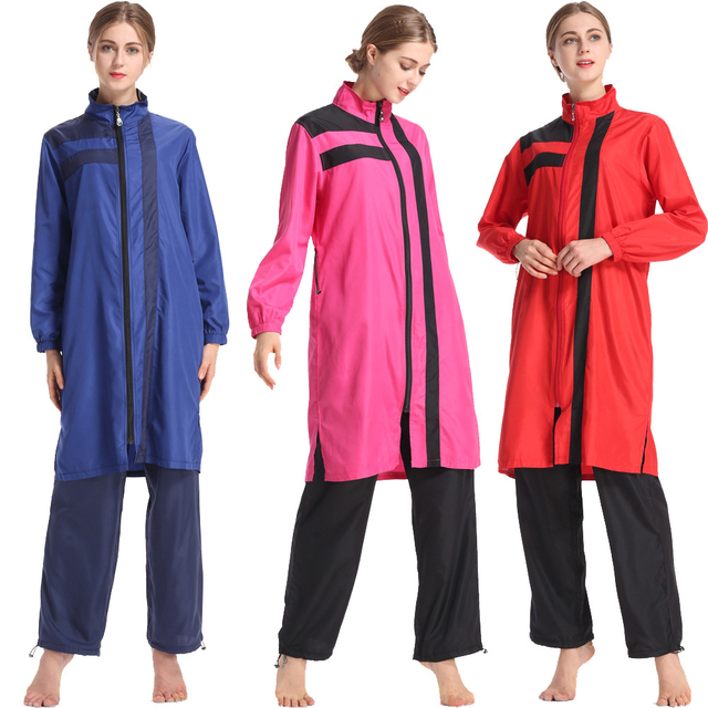 SIPO Long Sleeves Simple Style Comfortable Sports Suits With Cap Muslim Islamic Clothing For Girls