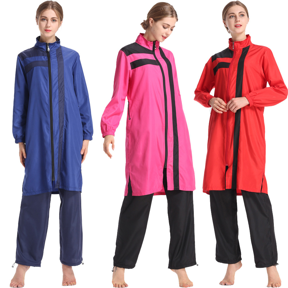 SIPO Long Sleeves Simple Style Comfortable Sports Suits With Cap Muslim Islamic Clothing For Girls