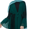 Muslim Flared Sleeve Ethnic Style Modest Islamic Cardigan Hit Color Open Abaya