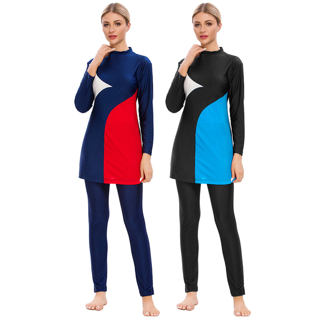 SIPO Muslim Conservative Swimsuit Plus Size Three-piece Beach Suit Islamic Women's Clothing