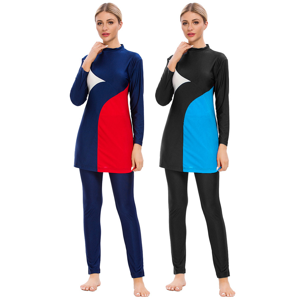 SIPO Muslim Conservative Swimsuit Plus Size Three-piece Beach Suit Islamic Women's Clothing