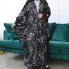  Floral Printing Chiffon Printed Modest Muslim Islamic Open Abaya Kimono