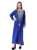 Crew Neck Breathable Long Sleeve Solid Robe Applique Muslim Islamic Clothing Dress Women Abaya