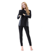 Women's Conservative V-NECK Shrink Rope Zipper Swimsuit Islamic Muslim Swimwear