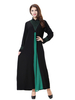 FREE SHIPPING Comfortable High Neck Breathable Embroidered Solid Long Sleeve Muslim Islamic Women Abaya Dresses Clothing