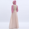 Turkey Grid Mesh Sequins Muslim Islamic Abaya Modest Dress